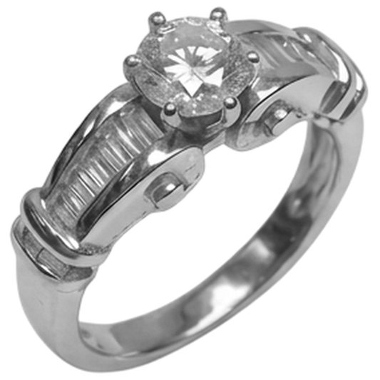 White Gold 14K 1.30 Carats Natural Earth Mined DIAMOND ( NOT LAB GROWN ) Engagement Ring