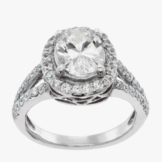 natural round diamond 2.50ct ring front view