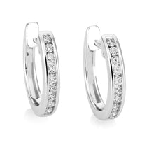 White Gold 14K Brilliant Cut 2.80 Carats Real Diamonds Hoop Earrings New