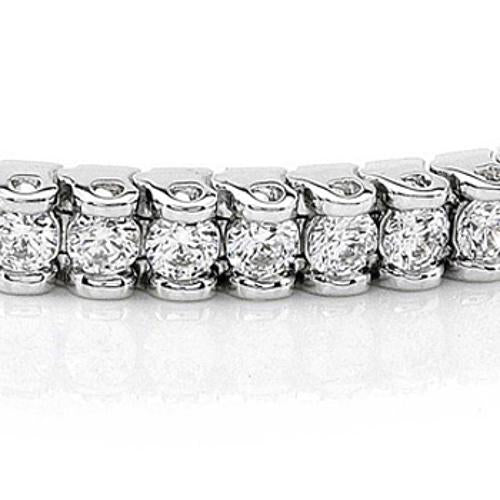 White Gold 14K Natural Diamonds Basic Tennis Bracelet