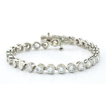 White Gold 14K Prong Genuine Diamonds Basic Tennis Bracelet