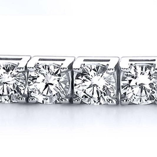 White Gold 14K Real Diamonds Basic Tennis Bracelet