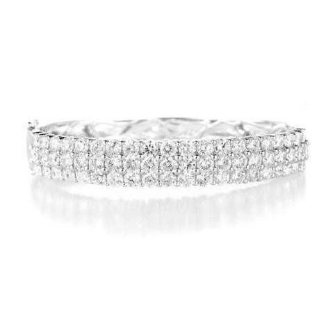 natural round diamond 6.00ct bracelet front view
