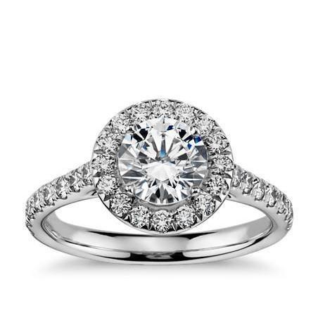 natural round diamond 1.40ct ring front view