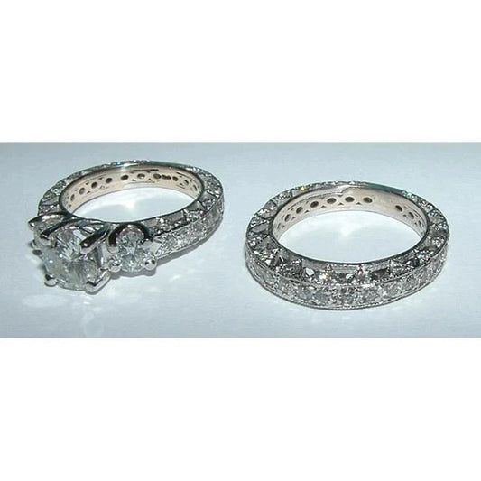 White Gold 5K Natural Diamond Ring