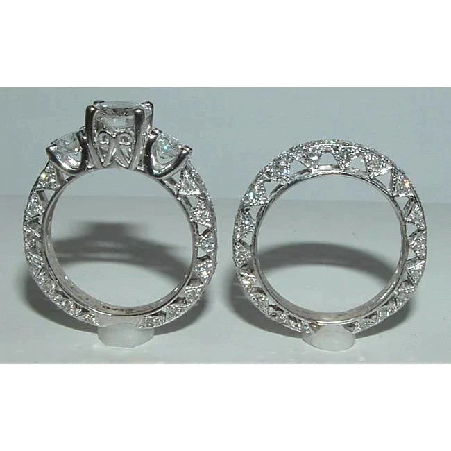 White Gold 5K Natural Diamond Ring