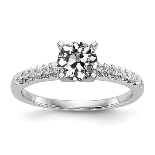 natural round diamond 2.75ct ring front view