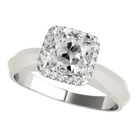 natural round diamond 7.50ct ring front view