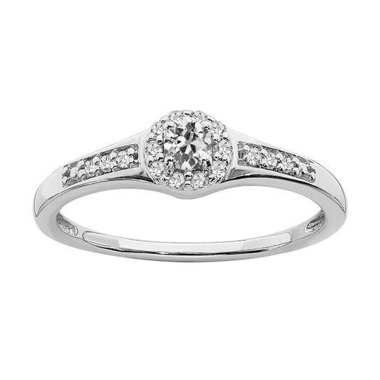 natural round diamond 2.75ct ring front view