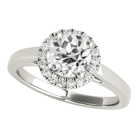 natural round diamond 3.75ct ring front view