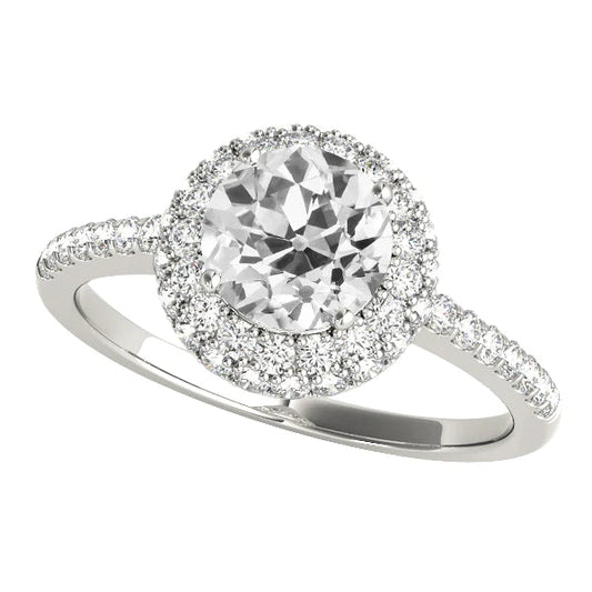 natural round diamond 4.50ct ring front view