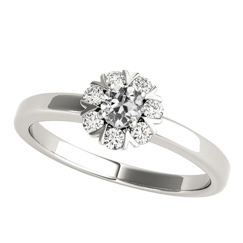 natural round diamond 2.25ct ring front view