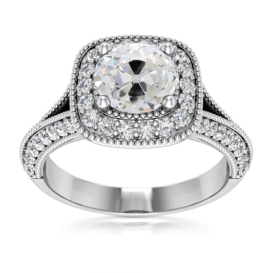 natural round diamond 5.75ct ring front view