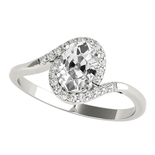 natural round diamond 4ct ring front view