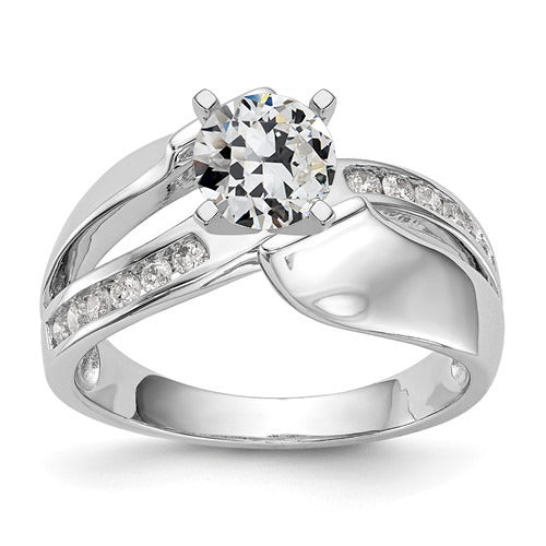 natural round diamond 2.75ct ring front view