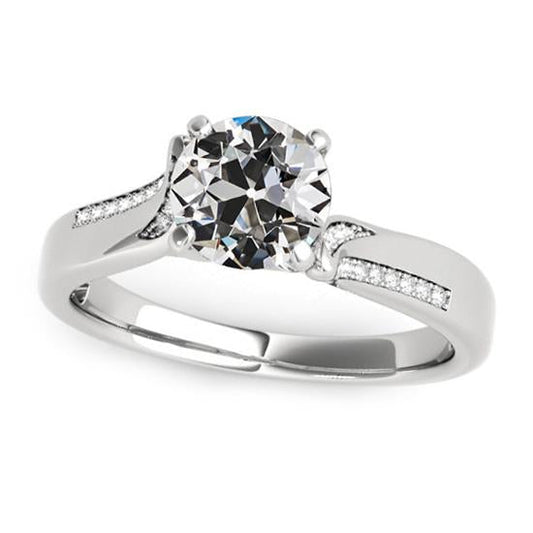 natural round diamond 2.50ct ring front view