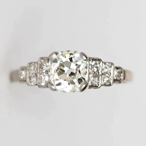 natural round diamond 2.25ct ring front view