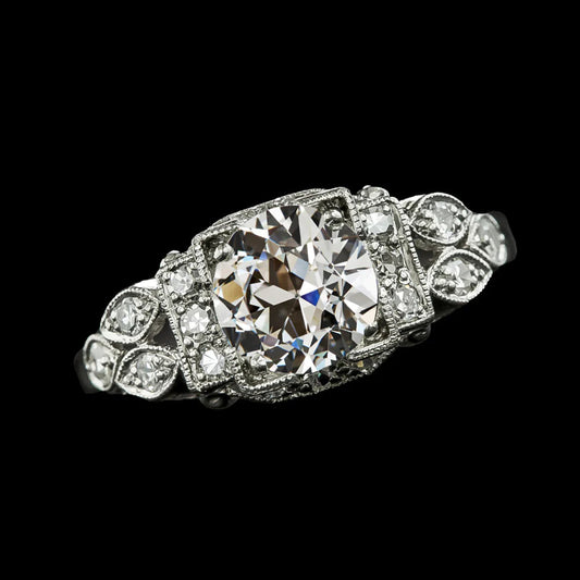 natural round diamond 3ct ring front view