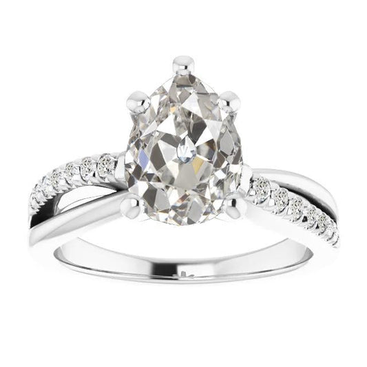 natural round diamond 7ct ring front view