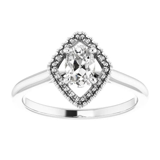 natural oval diamond 2.25ct ring front view