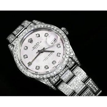 White Dial Date 34 Mm Rolex Watch