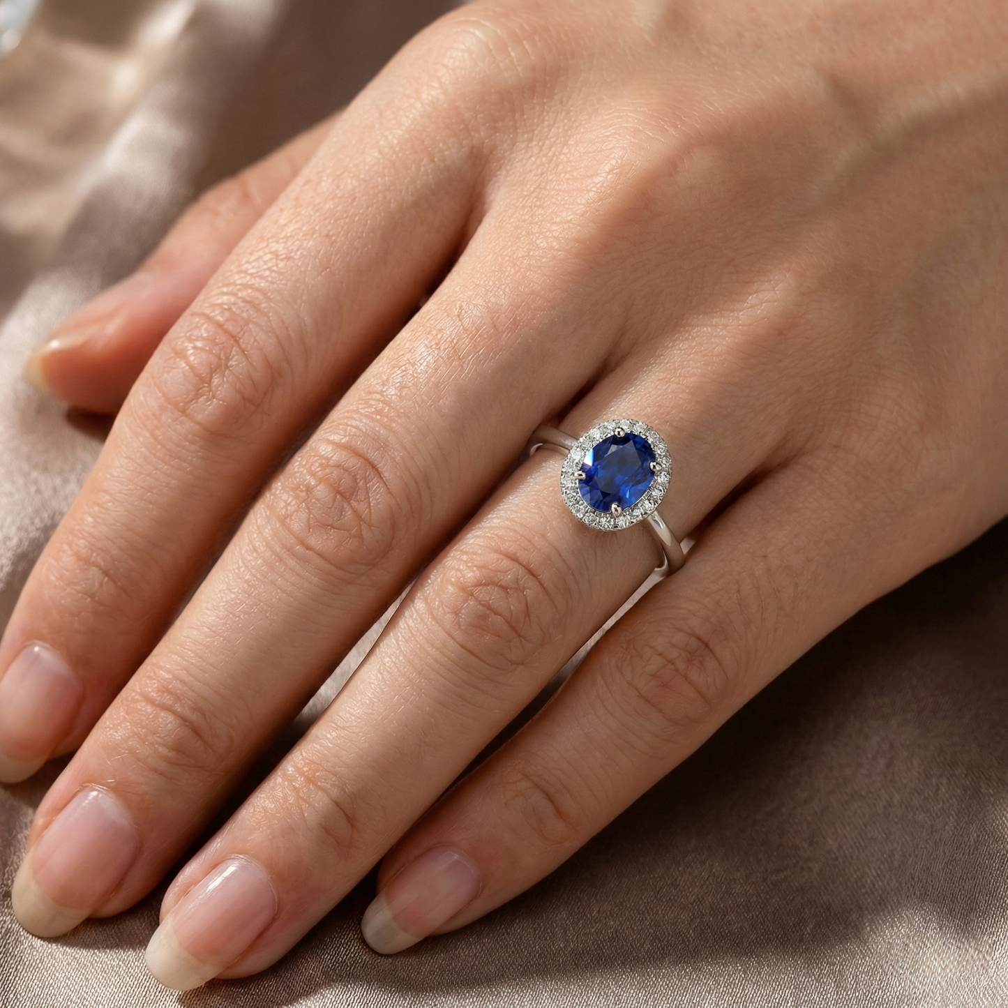 White Gold 14K 2.30 Ct Ceylon Sapphire Natural Earth Mined DIAMOND ( NOT LAB GROWN )s Ring New