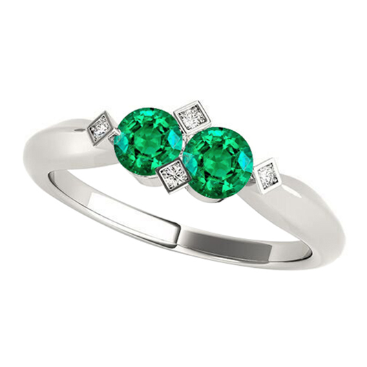 Elegant Fine Emerald Gemstone Ring 1 ct – main view