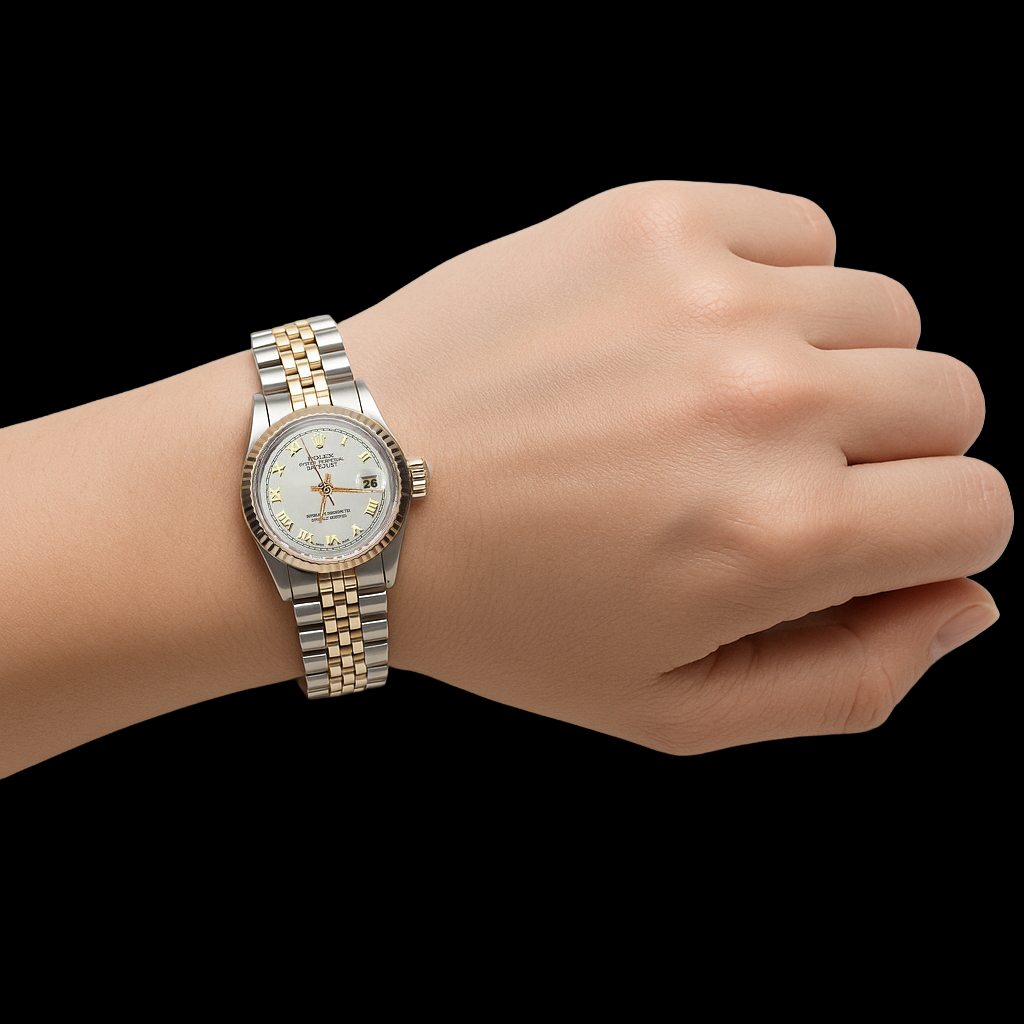 White Roman Dial Rolex Datejust Lady Watch Oyster Perpetual
