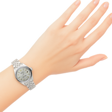 White Stick Dial Rolex Date Just Ss Watch Fluted Bezel Datejust