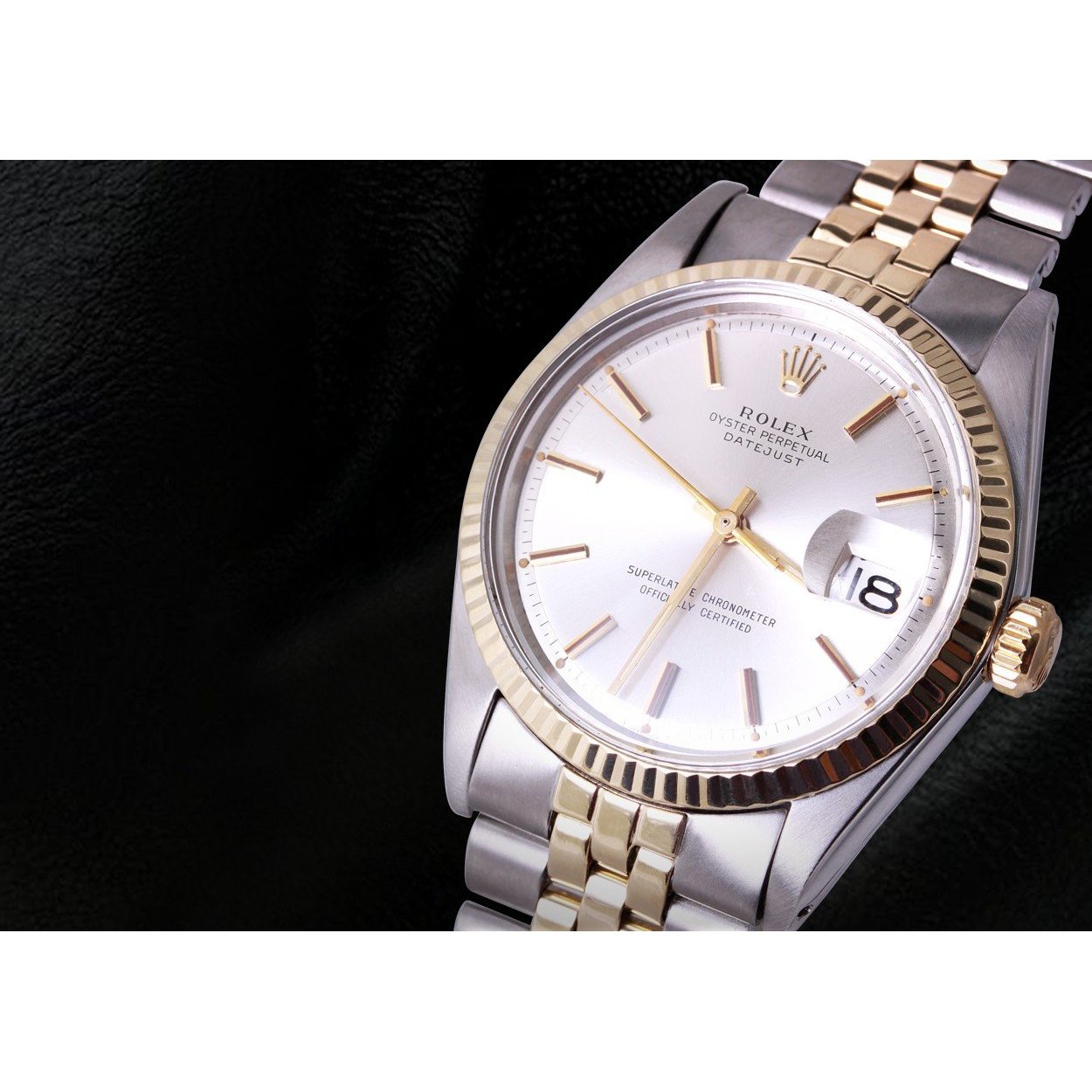 White Stick Dial Two Tone Jubilee Bracelet Rolex Datejust Men s Watch