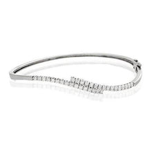 Women Bangle 1.60 Carats Round Cut Natural Diamonds White Gold 14K