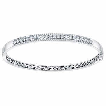 natural round diamond 3ct bracelet front view
