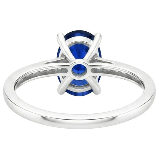 natural round sapphire 5ct ring side angle