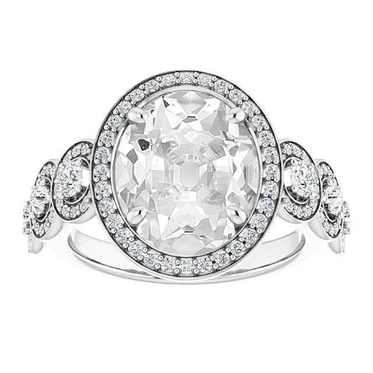 natural round diamond 12.50ct ring front view