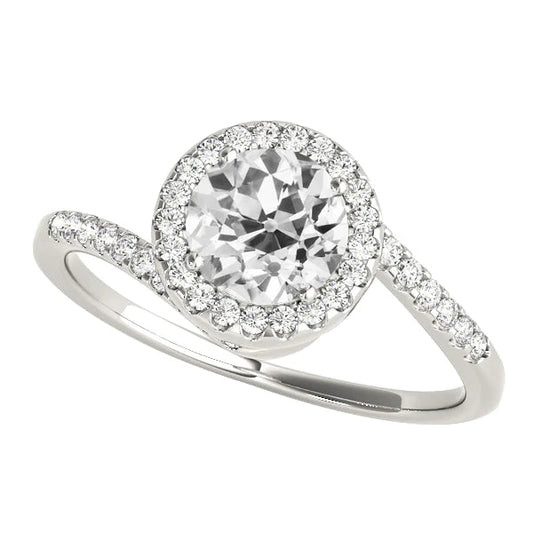 natural round diamond 3.75ct ring front view