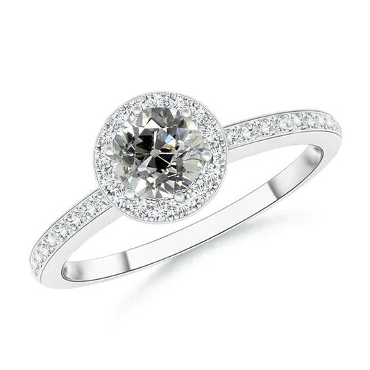 natural round diamond 2.50ct ring front view