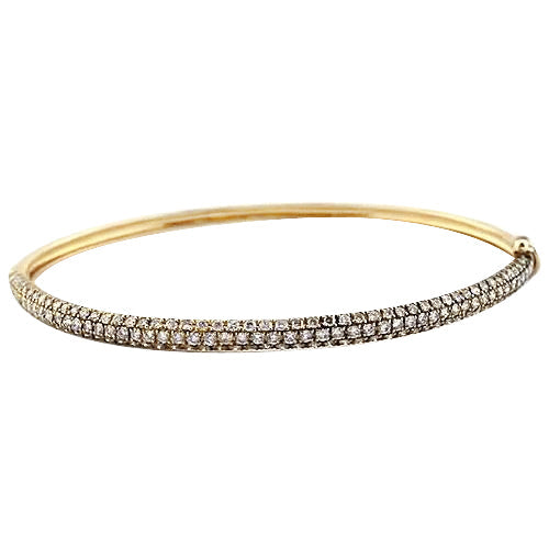 natural round diamond 4.50ct bracelet front view