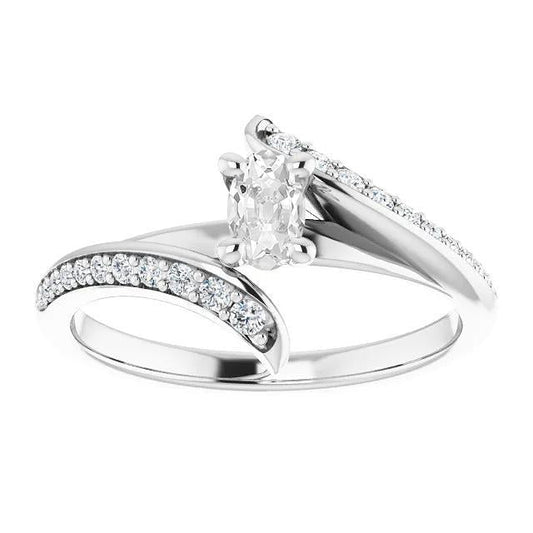 natural round diamond 3.50ct ring front view