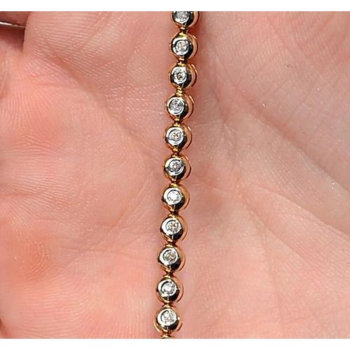 Women Real Diamond Tennis Bracelet Round Jewelry New