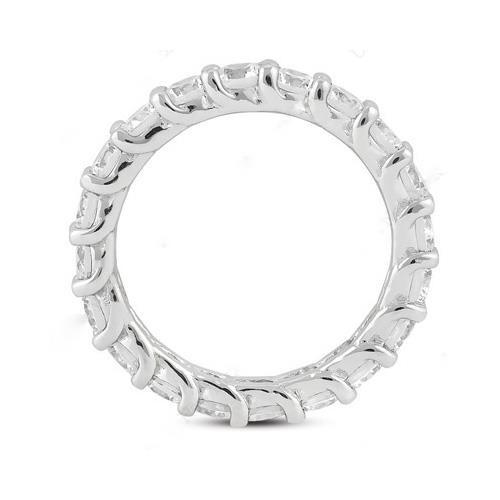 Women Real Diamonds Engagement Eternity Band 3 Carats