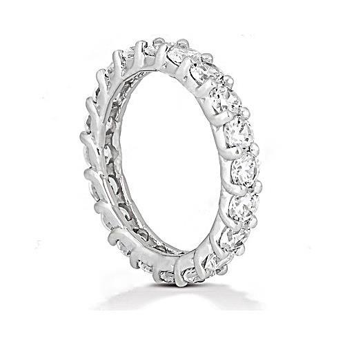 Women Real Diamonds Engagement Eternity Band 3 Carats