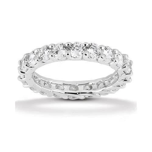 Women Real Diamonds Engagement Eternity Band 3 Carats