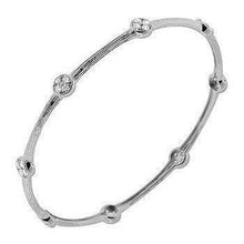 Women Round Natural Diamond Bangle 2 Carats White Gold
