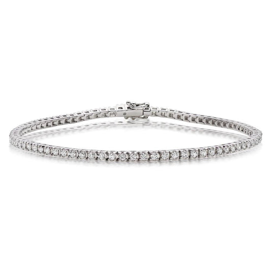 Women Tennis Bracelet 5.60 Ct Round Genuine Diamond White Gold 14K