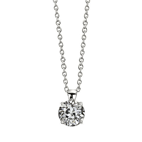Drop Pendant 14 Karat White Gold with Fine Diamond – main view