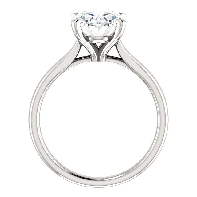 Women's 4 Carat Oval Genuine Diamond