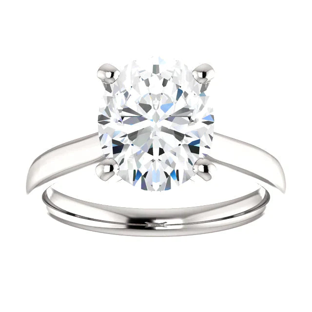 4 Carat Oval Genuine Diamond Ring