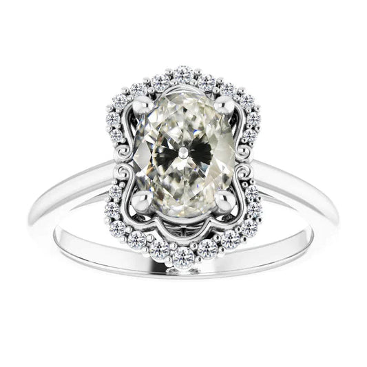natural round diamond 4ct ring front view