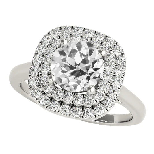 natural round diamond 4.75ct ring front view