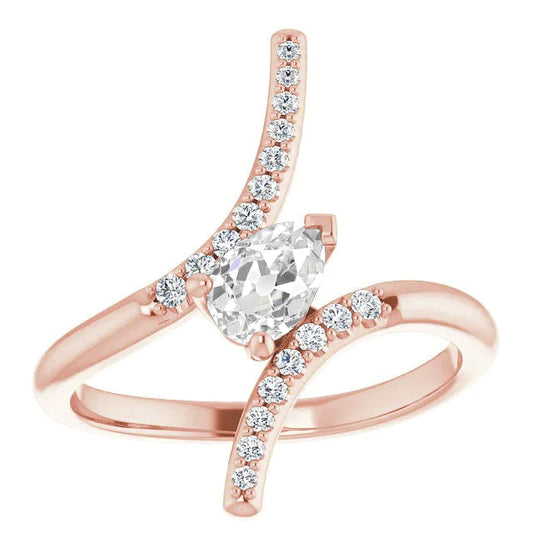 natural round diamond 3ct ring front view